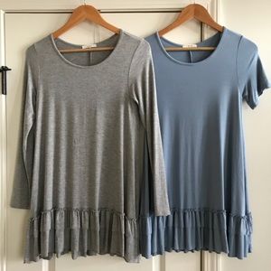 Ruffle tunics by Easel